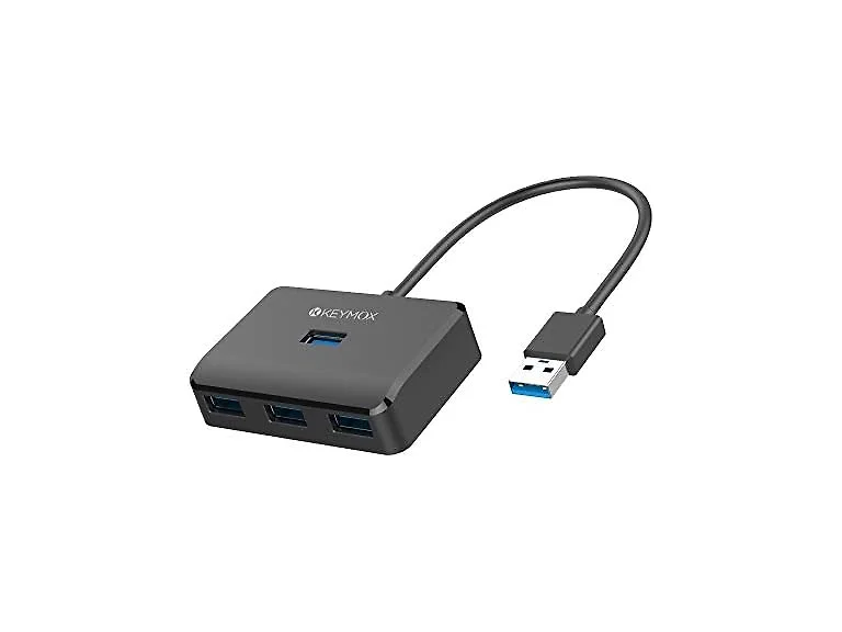 4-Port USB 3.0 Hub, KEYMOX Compact Size
