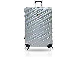 TUCCI Italy STORTO ABS 20" Carry On Luggage Suitcase, Silver