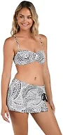 La Blanca Women's Bandeau Bikini Swimsuit Top, Ivory//Dream Catcher, 14