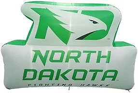 FANMATS NCAA North Dakota Fighting Hawks Inflatable Mascot - Self Inflating Inflatable Display, Built-In Blower & Tethers, Official Team Logo – Show Your Spirit All Year Round