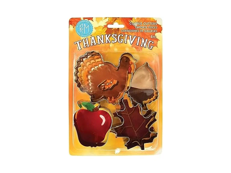 R&M Thanksgiving 4-Piece Cookie Cutter Set 