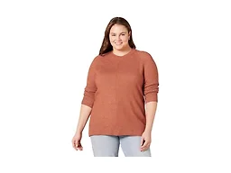 Amazon Essentials Women's Regular-Fit Soft Touch Long-Sleeve Crewneck Sweater, Caramel, Medium