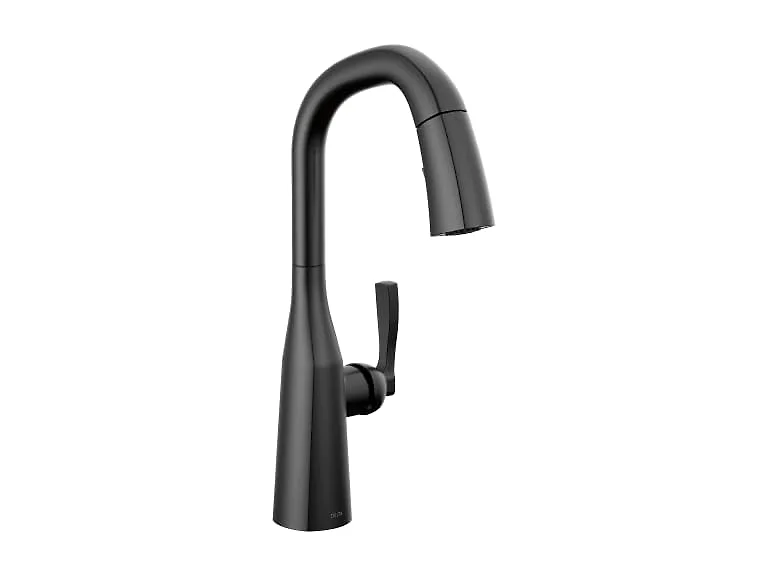 Delta Faucet Stryke Matte Black Bar Faucet w Sprayer
