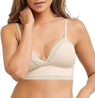 Maidenform Women's Lacy Triangle Bralette, Lace Bra with Convertible Straps, Wireless Bralette