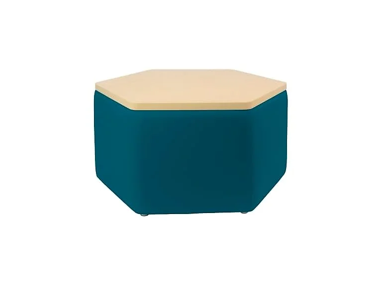 FDP Pro Hexagon Ottoman Table, Teal