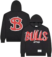 Bucketsquad Youth X Ultra Game NBA Officially Licensed No Rules Hoodie Sweatshirt, Chicago Bulls, Black, YXL