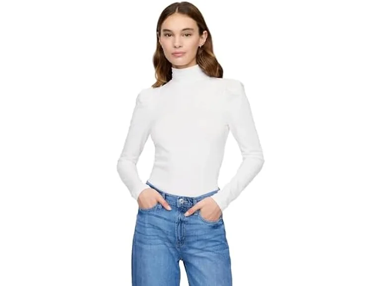 GAP Women Long Sleeve Puffed Shoulder Turtleneck