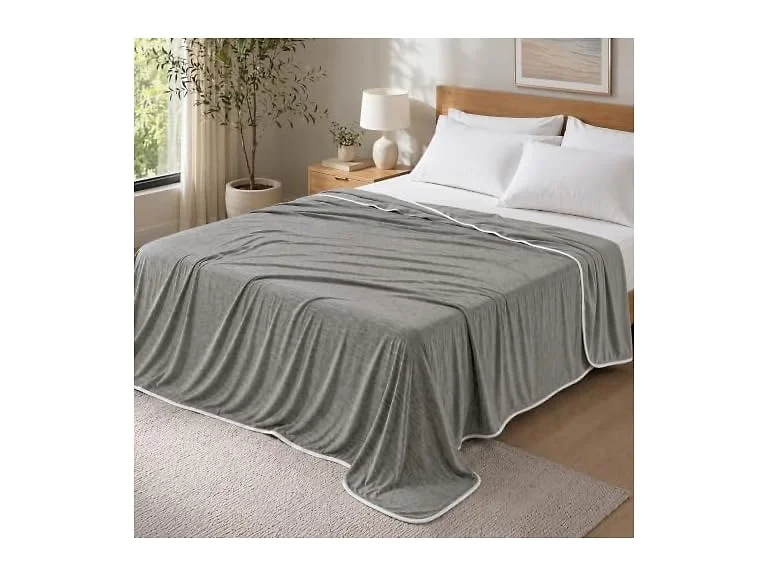 PHF Charcoal Grey Cooling Blanket Throw XL Size 50"x70"