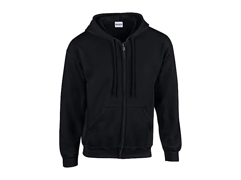 Gildan Men (XXL) Satin Label 1x1 Rib Zipper Hoodie