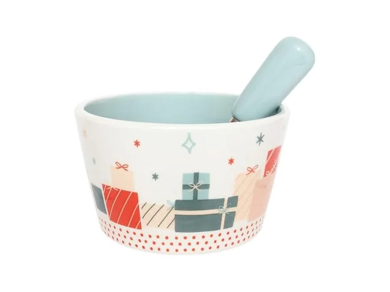 Boston International Small Ceramic Bowl and Spreader Serving Set