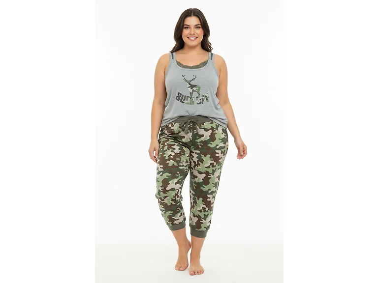 Sets Plus Size Womens Buck Off PJs