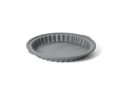 Calphalon Omni 10-Inch Pie Pan, Tart Pan, Silicone Bakeware with GlassFlex Technology and Micro-Woven Glass Core for Even Heating, Flexible Nonstick Round Baking Pan for Pies & Tarts (Grey)