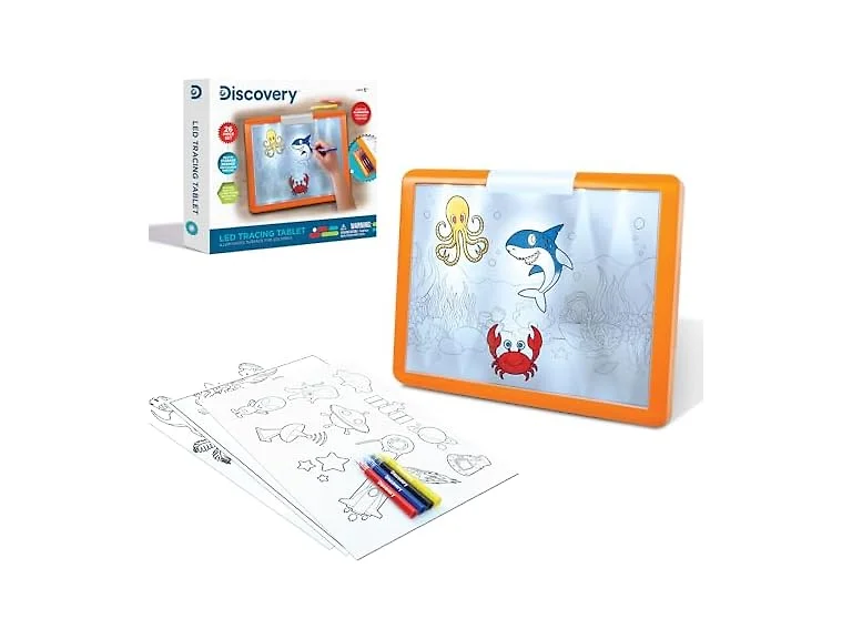 Discovery LED Tracing Tablet, 26-Piece Set with Markers
