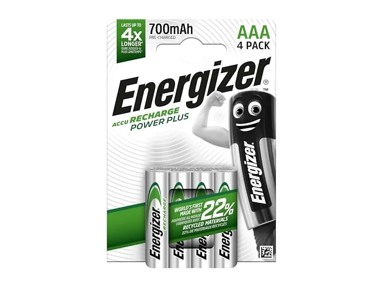 4X Energizer AccuRecharge Power Plus AAA 700mAh
