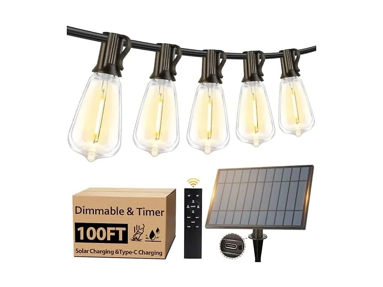 Bosceos 100FT Solar String Lights
