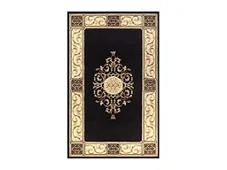 Superior Indoor Area Rug, Floral Medallion Design, 5'x8', Coffee
