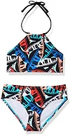 Kanu Surf Girls, Mahina UPF 50+ Beach Sport Halter Bikini 2-Piece Swimsuit, Maya Blue, 12