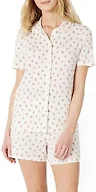 Amazon Essentials x Sofia Grainge Women's Mommy and Me Short Sleeve Pajama Set, Peach Strawberry Toss, X-Small