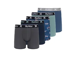 Hurley Men's 5 Pack Printed Boxer Briefs