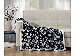 Luxury Home SKULL-N-BONES-SHERPA-THROW Sku