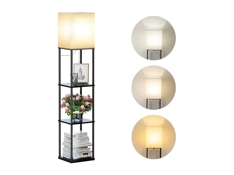 Online Solution Floor Lamp with Shelves