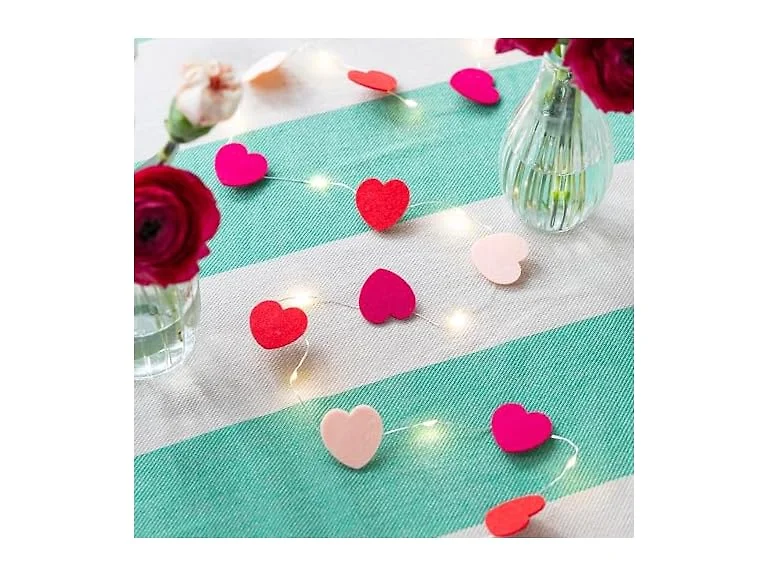 Talking Tables Heart Felt String Lights Decorative Garland