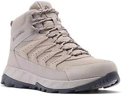 Columbia Men's Strata Trail Mid Waterproof, Soft Taupe/Dark Grey, 8