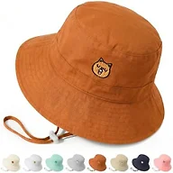 RIVBOS Baby Sun Hat UPF 50+ Animal Pattern Toddler Bucket Hat for Boys Girl