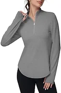 GGOV Women's Golf Polo Long Sleeve Workout Tops V Neck UPF 50+ Sun Protection Quick Dry Lightweight Active Tennis Shirts