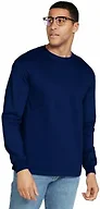 Gildan Adult Ultra Cotton Long Sleeve T-Shirt, Style G2400, Multipack, Navy (72-Pack), XX-Large