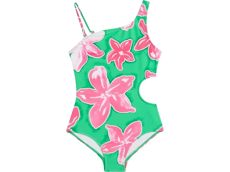 Kanu Surf Girls (16) Side Cut Swimsuit Kaia Green