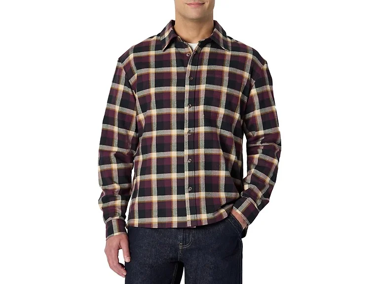 Amazon Essentials Men's Long-Sleeve Flannel Shirt