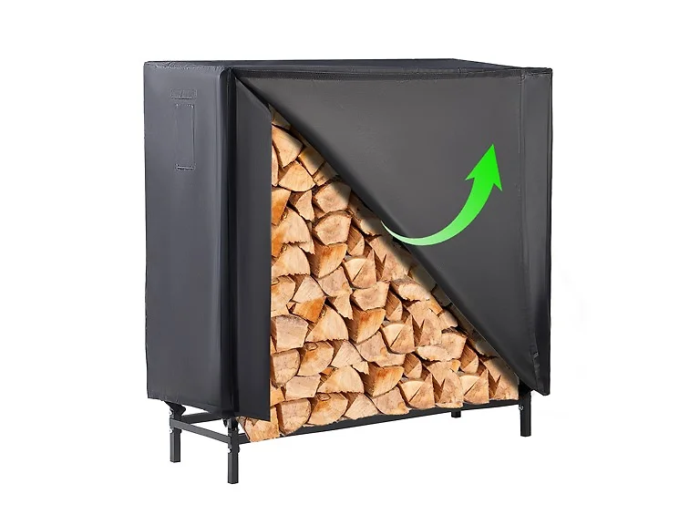 Outdoor Firewood Rack with Cover 4ft