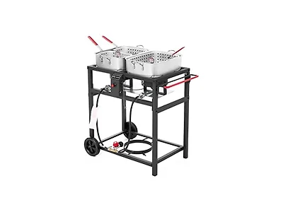 Fire Riot Outdoor Dual Burner Fryer Cart