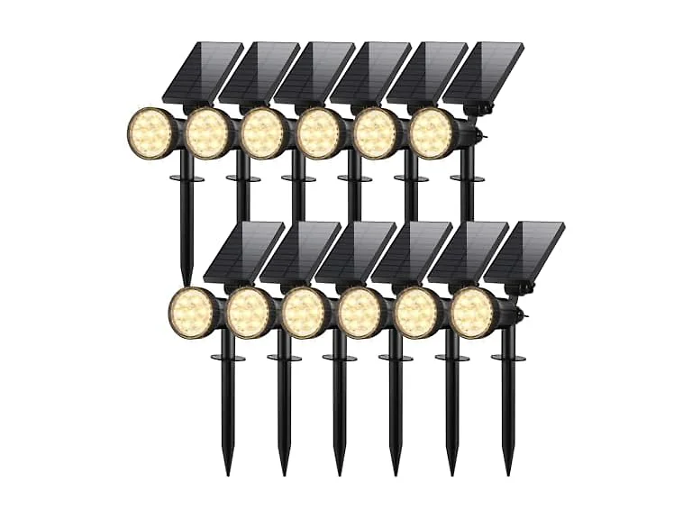 Bosceos B0G5Z37GFK 12 Pack Solar Spot Lights Outdoor