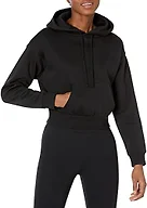 Amazon Essentials Women's Crop Pullover Hoodie Sweatshirt with Kangaroo Pocket (Available in Plus Size), Black, 5X