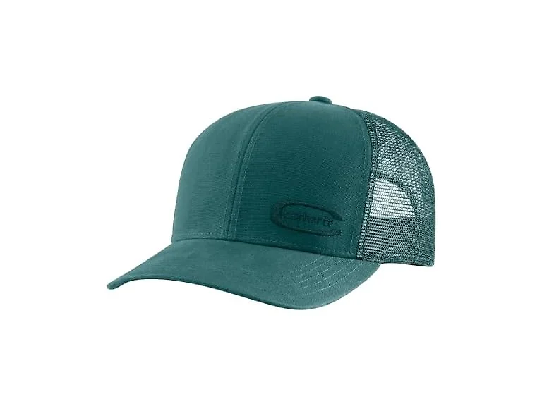 Carhartt Men Canvas Mesh-Back Embossed Cap