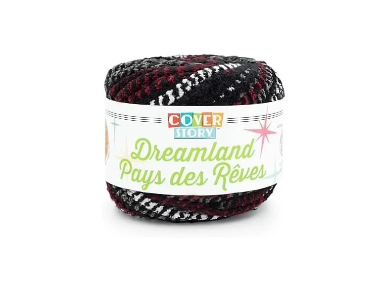 Lion Brand Yarn Cover Story Dreamland, Black Cherry