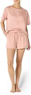 Amazon Essentials Women's Satin Pajama Top and Shorts Set, Dusty Rose, X-Small