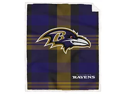 NFL Team Classic Plaid Blanket - Baltimore Ravens