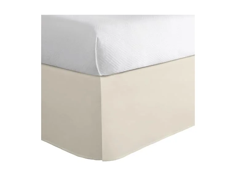TODAY'S HOME Classic Tailored Bed Skirt, 14" Drop Length, Full, Buttercream