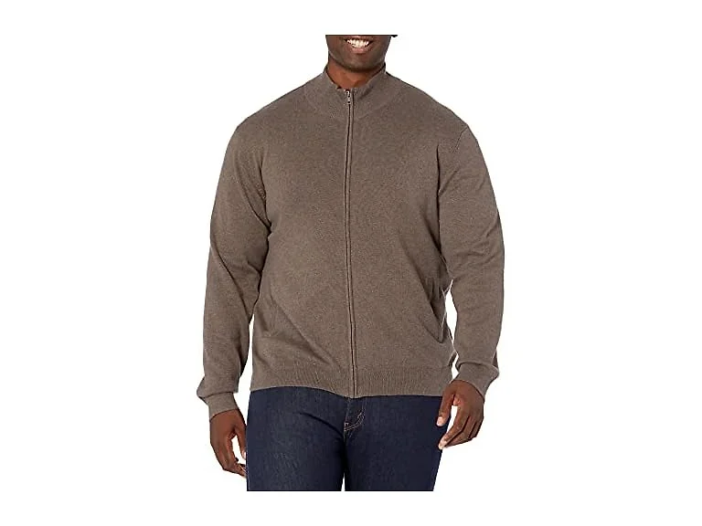 Amazon Essentials Men Cotton Full-zip Sweater