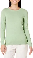 Amazon Essentials Women's Long-Sleeve Lightweight Crewneck Sweater, Flattering (Available in Plus Size), Light Jade Green, X-Small