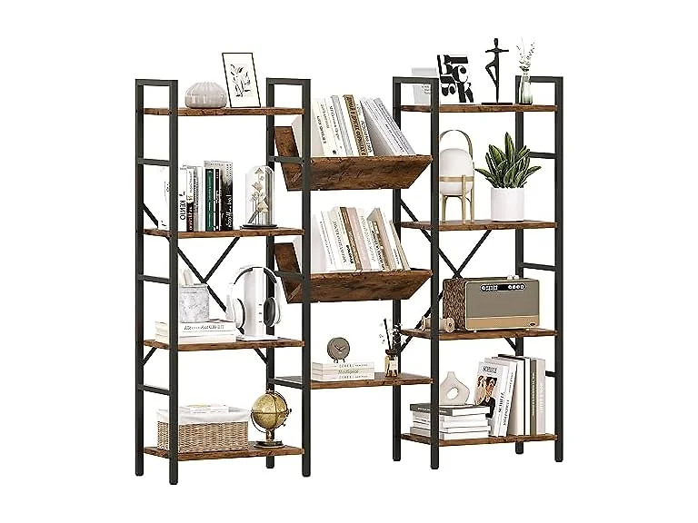 GAOMON 54" Triple Wide 4-Tier Bookshelf