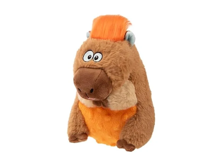 goDog Silent Squeak Capybara Ultrasonic Squeaky Dog Toy