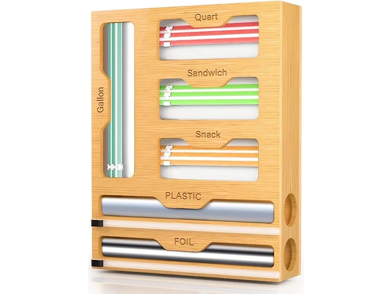 Bag Organizer & Plastic Wrap Dispenser