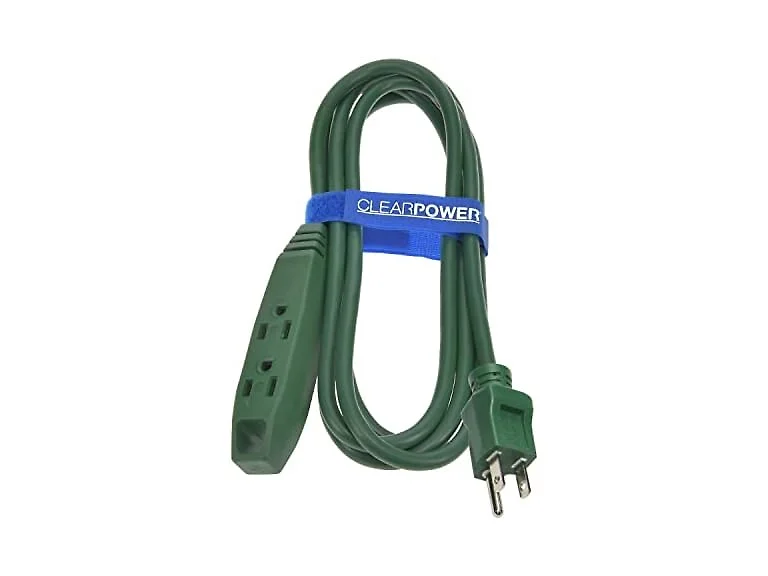 Clear Power Outdoor Extension Cord - 9 FT, 16/3 SJTW