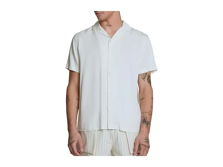 Forever 21 Cuban Collar Short-sleeve Shirt