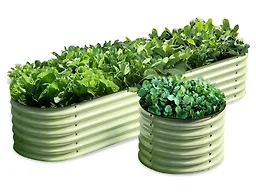 OLLE B0B1DPJYSW 17" Tall, 4-in-1 Garden Bed Sage Green