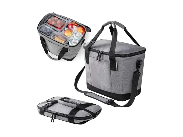 CleverMade Tahoe Collapsible Cooler Bag – Med, Gray Blk